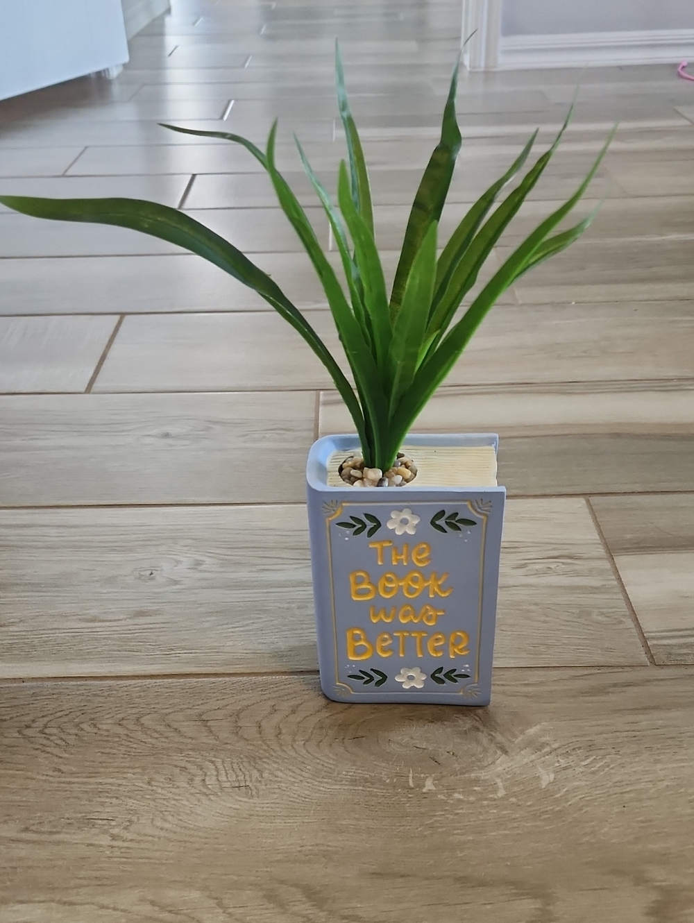 NEW Faux Plant With Book Vase